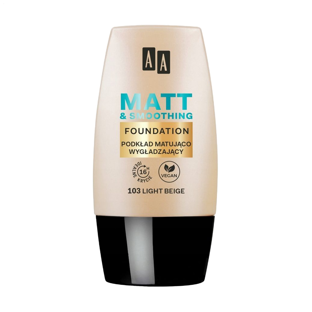 Матувальний тональний крем для обличчя AA Make Up Matt &amp; Smoothing Foundation 103 Light Beige, 30 мл